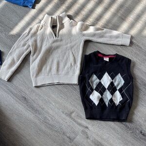 Stylish Beige and Black Kids Sweater Set